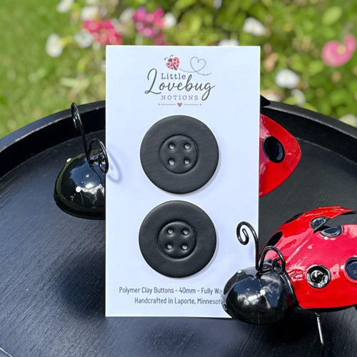 Embossed Classic Buttons - 40mm (2 pack)